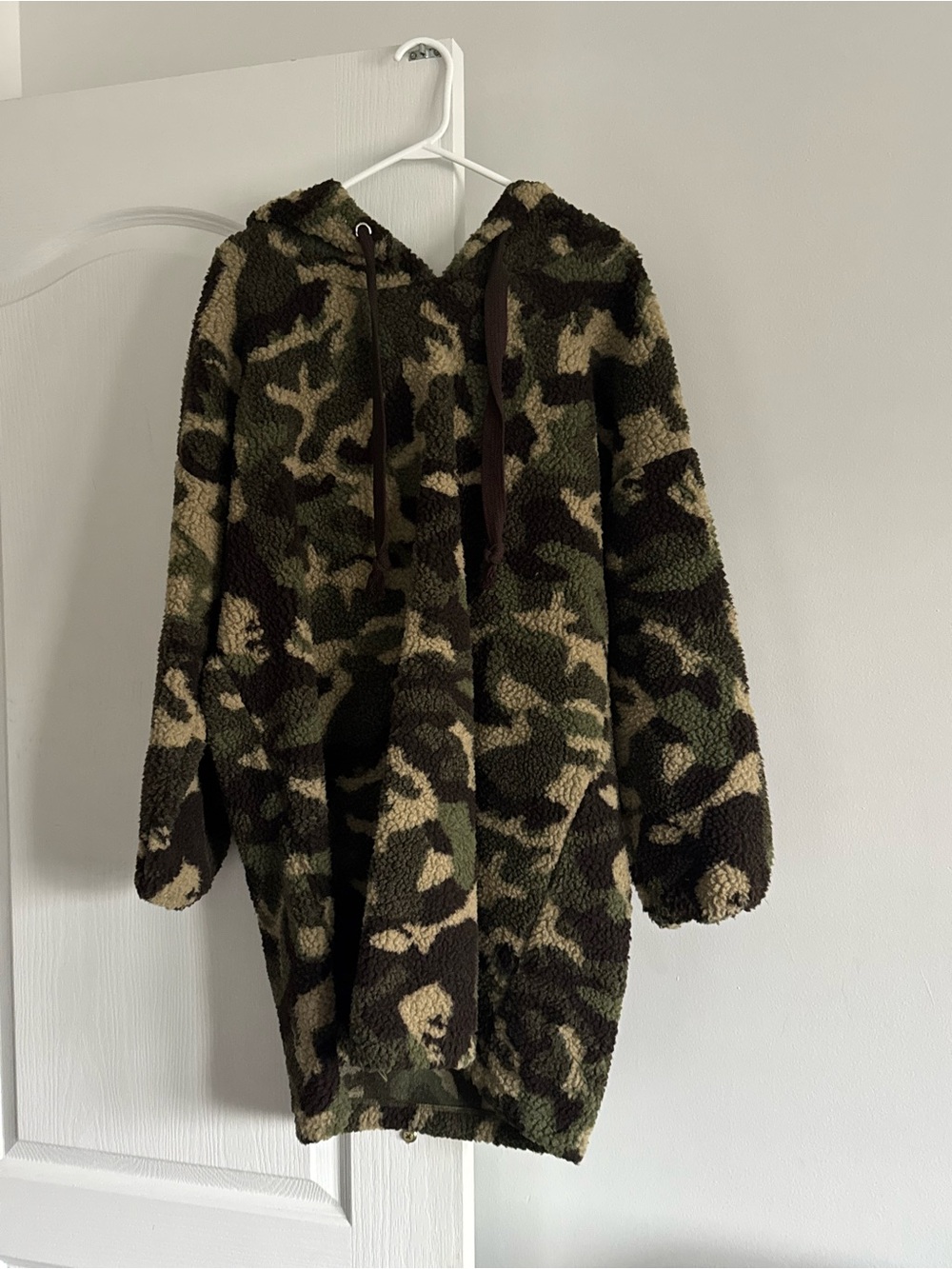 Camo Hoodie Dress - Green/Tan